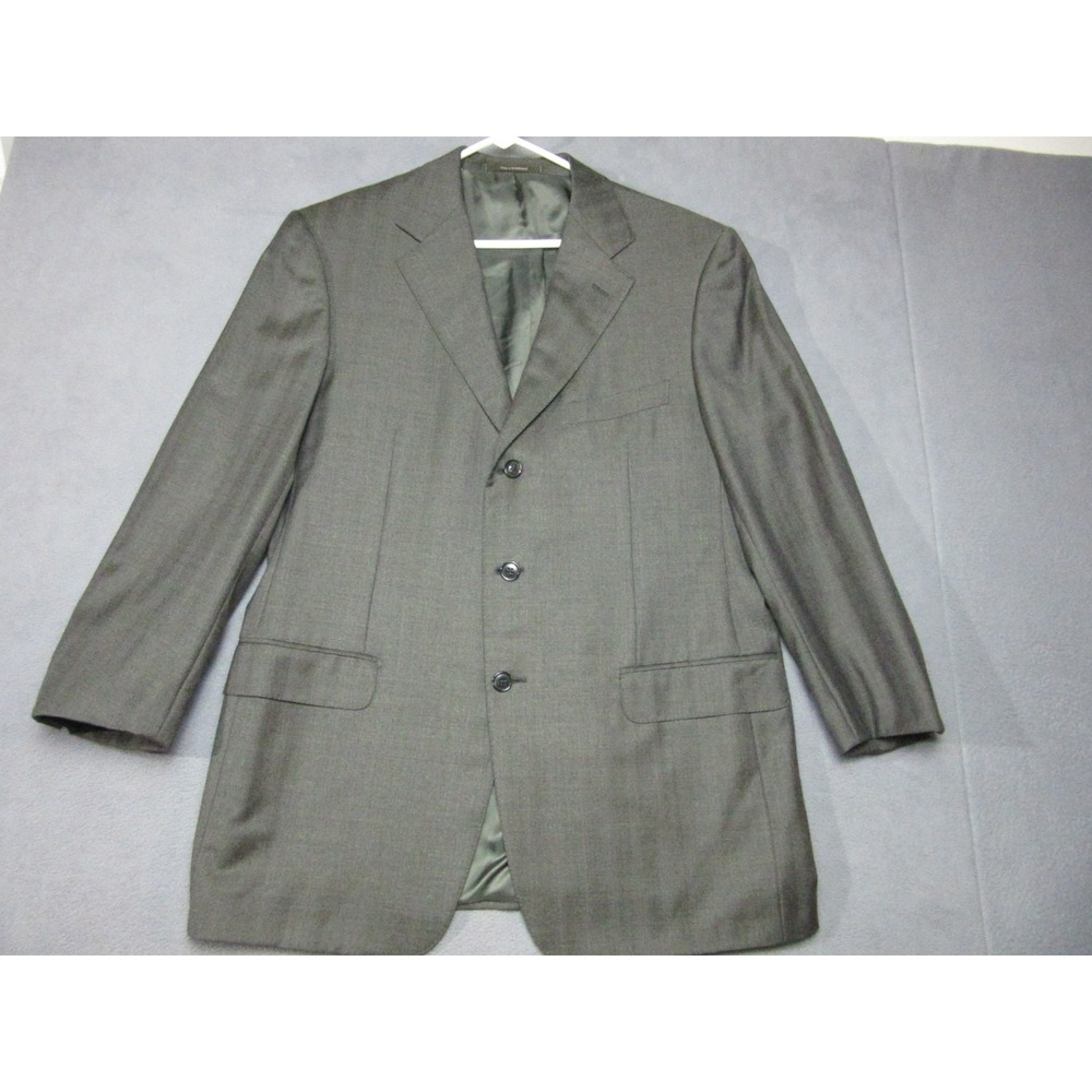 Ermenegildo Zegna Suit Jacket Blazer Men Italian Size 52 Green Trofeo Wool Tweed